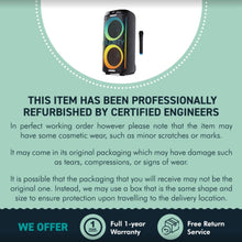 Load image into Gallery viewer, Refurbished Majority Pulse 4 𝗕𝗟𝗨𝗘𝗧𝗢𝗢𝗧𝗛 𝗣𝗔𝗥𝗧𝗬 𝗦𝗣𝗘𝗔𝗞𝗘𝗥 Mega Sound Bass Boost, LED Light Effects, Portable Wireless Speaker with Long Battery Life &amp; USB/TF/AUX Connectivity
