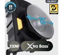 Load image into Gallery viewer, Majority P500 150W Bluetooth PARTY SPEAKER with Mic, Tripod &amp; LED Light Show – New
