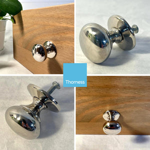 MULBERRY NICKEL KNOB | Single door knob | Nickel cupboard knobs | Cabinet hardware | Antique nickel cupboard handles | Cupboard door handles | 30mm