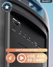 Load image into Gallery viewer, Refurbished Majority PULSE 5 𝗠𝗘𝗚𝗔𝗦𝗢𝗨𝗡𝗗 𝗣𝗔𝗥𝗧𝗬 𝗦𝗣𝗘𝗔𝗞𝗘𝗥 with Powerful Bass – Black
