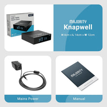 Load image into Gallery viewer, Brand New Majority Knapwell DAB/FM Bluetooth Alarm Radio – Wake Up in Style Crystal Clear Sound, Modern Tech &amp; Bedside Convenience,
