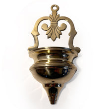 Load image into Gallery viewer, Brass Wall Planter, Wall Sconce Planter for indoor or outdoor use
