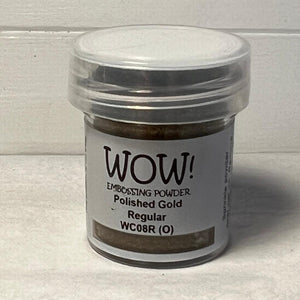 Wow! Embossing Powder 15ml | POLISHED GOLD REGULAR| Free your creativity and give your embossing sparkle
