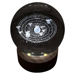 3D Crystal Ball Night Light USB Lamp with Ludosphere Galaxy Design, Elegant, Modern Illumination for Any Room