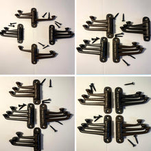 Load image into Gallery viewer, Pack of 4 cast Iron SWIVEL COAT HOOKS Black 3-Hinge Wall &amp; Door Mounted Vintage Style Hooks
