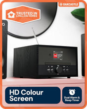 Load image into Gallery viewer, Refurbished Oakcastle DAB400 HIFI system DAB/FM Bluetooth Music System with CD Player, USB Playback, AUX Input, Dual Alarm Clock, Remote Control, Colour Display and 40W Stereo Sound
