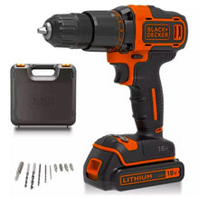 Load image into Gallery viewer, Black + Decker Cordless Hammer Drill with Battery - 18V
