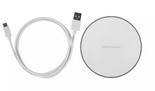 Load image into Gallery viewer, 10W White Wireless Charger | 10w of power, via wireless induction | Fast charge: faster than standard charging, for when time is of the essence | 1.5m cable.
