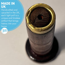 Load image into Gallery viewer, ANTIQUE BOBBIN LIGHT PULL,  upcycled from genuine antique bobbins, vintage bathroom ceiling light switch &amp; pull cord, unique piece of history for your bathroom
