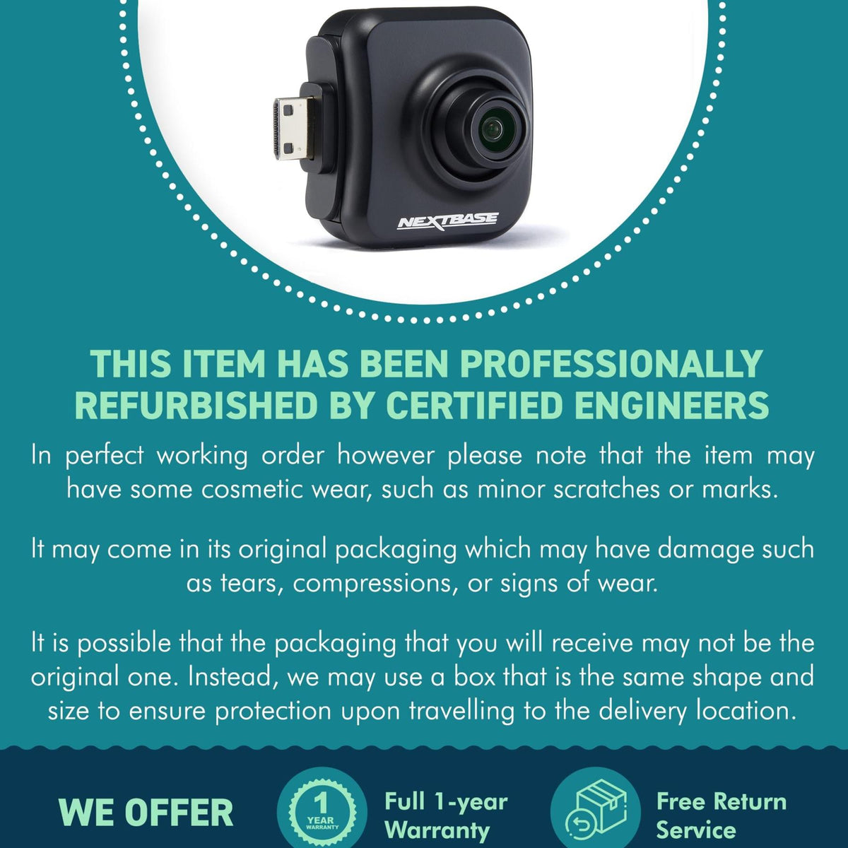 Nextbase Series 2 Add-on Module Cameras - Rear View Dash Camera, Back ...