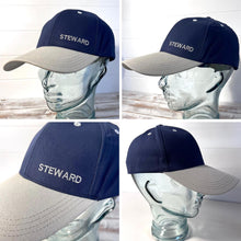 Load image into Gallery viewer, Steward Adjustable Navy Blue Baseball Cap, classic unisex cotton hat for casual, sports &amp; outdoor wear
