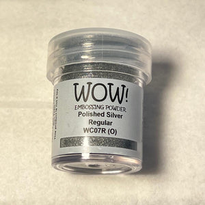 Wow! Embossing Powder 15ml | POLISHED SILVER REGULAR| Free your creativity and give your embossing sparkle