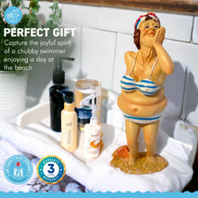 Load image into Gallery viewer, BLOWING A KISS CUTE OLD DEAR resin FIGURINE | Seaside ornament | bathroom ornaments | beach figurine | 15cm (H) | Swimmer | Old Deer | Timeless Treasures
