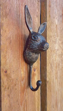 Load and play video in Gallery viewer, Pair of Sturdy Wall-Mounted Cast Iron Rabbit Head Hook Hanger for Hats, Coats, Clothes - Ideal for Kitchen, Bathroom, Bedroom, Office
