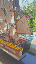 Load and play video in Gallery viewer, HMS Victory Model: Nelson&#39;s Iconic Flagship - Perfect Replica - Collector&#39;s Item | 46cm (H)
