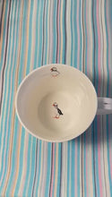 Load and play video in Gallery viewer, Puffin Trio Mug, 100% Bone China, Gift for Nature Lovers, Coastal Home Decor
