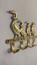 Load and play video in Gallery viewer, Ducks in a Row Wall Hooks, Decorative Brass Key Holder for Entryway, Kitchen, Hallway, or Stylish Home Decor
