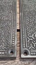 Load and play video in Gallery viewer, Set of 2 Ornate Inca Design Cast Iron Push Plates – Antique Style Decorative Door Hardware
