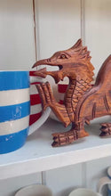 Load and play video in Gallery viewer, Walking Dragon Wooden Plaque, Wooden Mythical Flying Dragon Ornament
