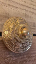 Load and play video in Gallery viewer, The Rococo – An Ornate Solid Brass Bell Push That Makes Visitors Notice the Door Before They Ring It
