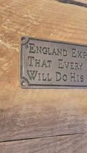 Load and play video in Gallery viewer, 𝗩𝗜𝗡𝗧𝗔𝗚𝗘 𝗦𝗧𝗬𝗟𝗘 𝗖𝗔𝗦𝗧 𝗜𝗥𝗢𝗡 𝗘𝗡𝗚𝗟𝗔𝗡𝗗 𝗘𝗫𝗣𝗘𝗖𝗧𝗦 𝗘𝗩𝗘𝗥𝗬 𝗠𝗔𝗡 𝗣𝗟𝗔𝗤𝗨𝗘 | 𝟰.𝟭” 𝘅 𝟮.𝟬” (𝟭𝟬𝟱𝗺𝗺 𝘅 𝟱𝟬𝗺𝗺) | Wall Decor | Antique Style | Home Sign | Door Sign
