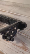 Load and play video in Gallery viewer, The London Loo Roll Holder – A Victorian Style Cast Iron Toilet Roll Holder
