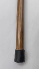 Load and play video in Gallery viewer, 92cm Chestnut flame scorched wooden Walking Cane, lightweight mobility aid with rubber ferrule for enhanced stability and comfort
