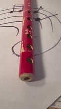 Load and play video in Gallery viewer, The Painted Bamboo Flute – A 25cm Handmade Peruvian Wind Instrument
