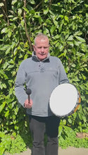 Load and play video in Gallery viewer, 30cm Shamanic Synthetic Skin Drum with wooden beater, Vegan Percussion Drum
