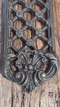 Load and play video in Gallery viewer, The Jali – Pierced Lattice Cast Iron Finger Plate That Turns a Plain Door into a Period Feature
