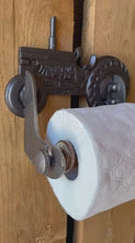 Load and play video in Gallery viewer, The Vintage Tractor Toilet Roll Holder – Solid Cast Iron with a Farmyard Heart
