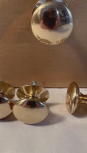 Load and play video in Gallery viewer, Cherema Brass Knob | Set of 4 door knobs | Brass cupboard knobs | Cabinet hardware | Antique brass cupboard handles | Cupboard door handles | 30mm
