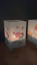 Load and play video in Gallery viewer, Set of 2 Floral Glass Votive Candle Holders, Yellow tulip and Rose, Decorative Accent for Warm Ambiance, Ideal for Home Decor, Gifts &amp; Special Occasions
