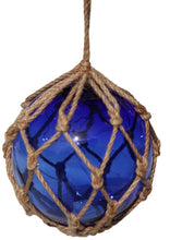 Load image into Gallery viewer, Glass vintage style hanging traditional fishing float ornament with LED lights
