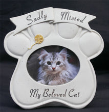 Load image into Gallery viewer, Sadly, missed cat memorial photo frame tribute ornament beloved cat

