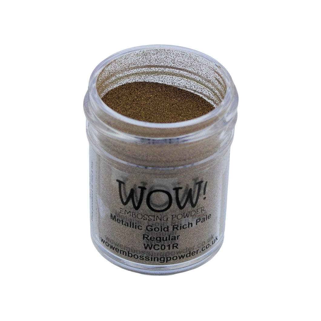 Wow! Metallic Embossing Powder 15ml - Regular Grade - Gold Rich Pale