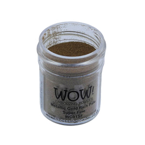 Wow! Metallic Embossing Powder 15ml - Super Fine Grade - Gold Rich Pale