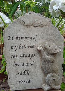 Beloved cat resin memorial plaque