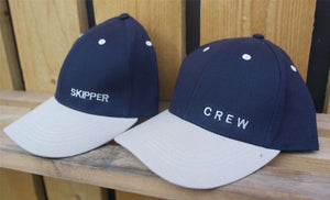 Crew and Skipper yachting nautical sailing caps