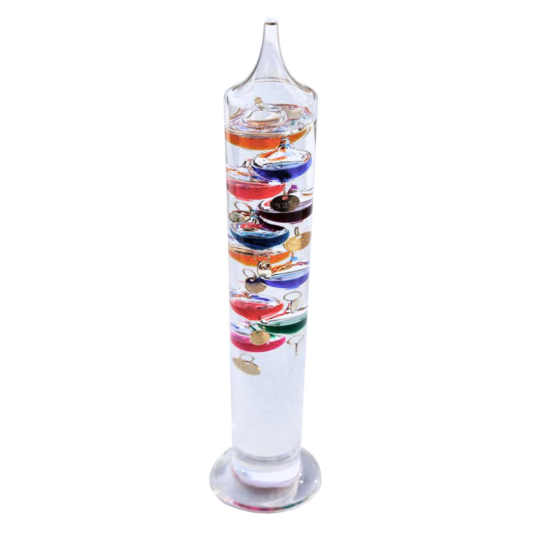 Large 44cm tall Free standing Galileo thermometer in Gift packaging