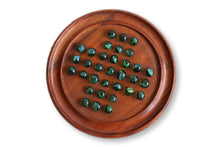 Load image into Gallery viewer, Polished Real Wood Solitaire Set 22cm Diameter
