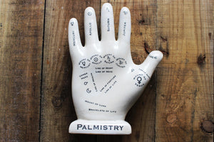 Large Ceramic Palmistry Hand Ornament Hand Chirology