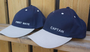 Captain and First Mate yachting nautical sailing caps