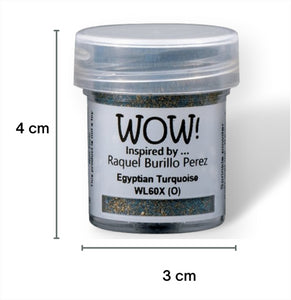 Wow! Glitter Embossing Glitter 15ml | EGYPTIAN TURQUOISE | Free your creativity and give your embossing sparkle