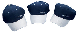 3 Nautical Baseball Caps - Captains Hat / Skipper / Crew
