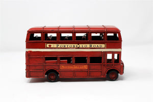 Vintage Red London Bus Kensington Metal Model Ornament