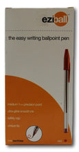 Load image into Gallery viewer, Pack of 10 red Eziball medium ball point pens

