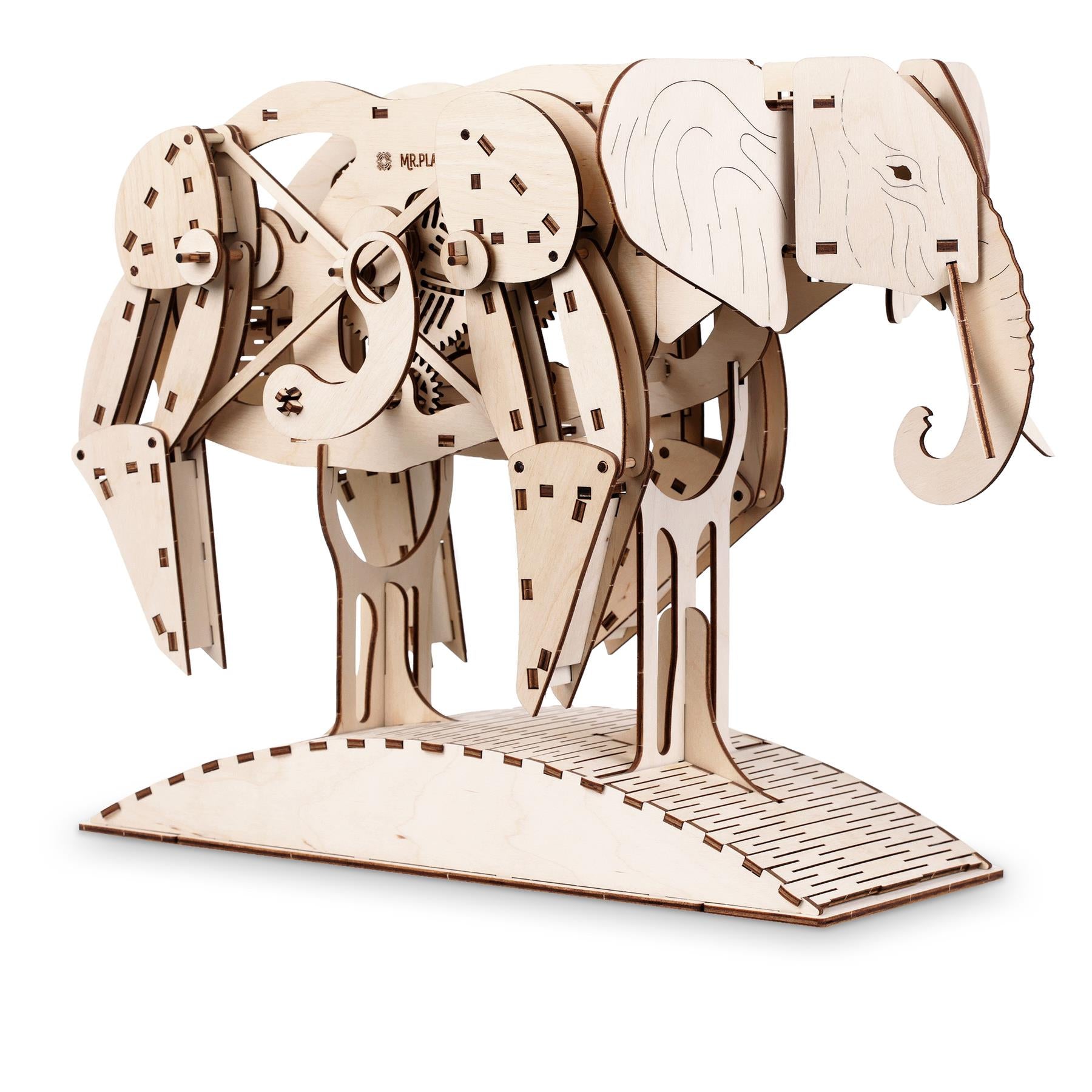 3D Model Construction Mechanical Elephant Plywood 159 Piece