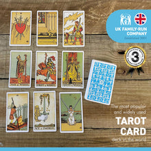 Load image into Gallery viewer, The original Rider Waite Tarot deck with an instructional booklet.
