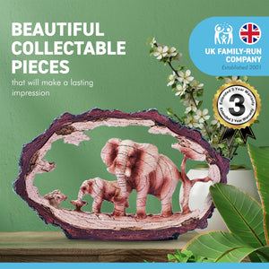 Eye catching free standing Stately Elephant with baby Calf Decorative Ornament